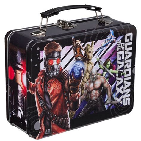 guardians of the galaxy metal lunch box|GUARDIANS OF THE GALAXY: Large Tin Tote Metal Lunch Box .